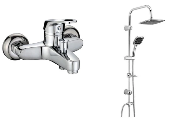 2 si Bir Arada Banyo Bataryası Ve Robot Duş Seti Montajı Kolay Garantili Pirinç Ürün ürün görseli 1