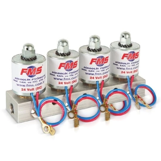Pnömatik Damper Valfi Ventil Dörtlü 12V/24V/110V/220V ürün görseli 1