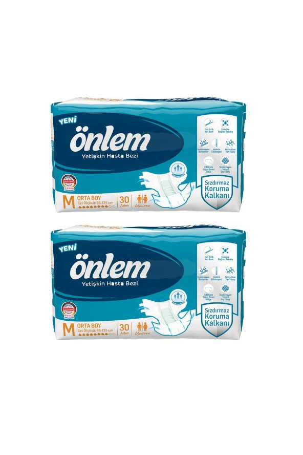 Önlem Yetişkin Hasta Bezi Orta Boy ( Medium ) 30'lu x 2 Adet ürün görseli 1