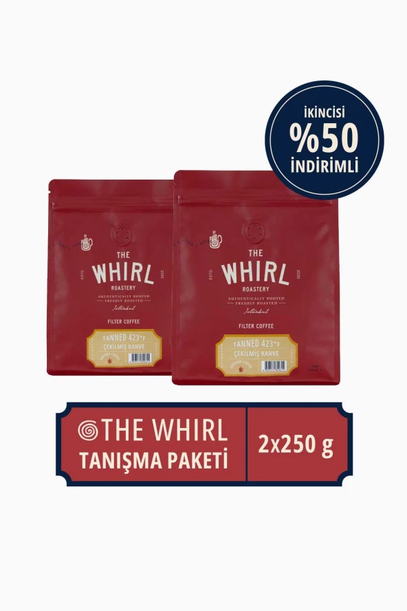 The Whirl Filtre Tanned 423°F Çekilmiş Kahve Tanışma Paketi 250 gr x 2 Adet ürün görseli 1