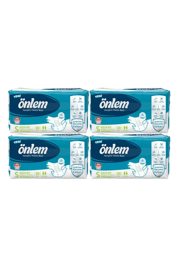 Önlem Yetişkin Hasta Bezi Küçük Boy ( Small ) 30 Adet x 4 'lü Paket ürün görseli 1