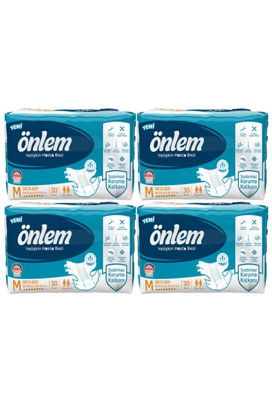 Önlem Yetişkin Hasta Bezi Orta Boy ( Medium ) 30 Adet x 4 Adet ürün görseli 1