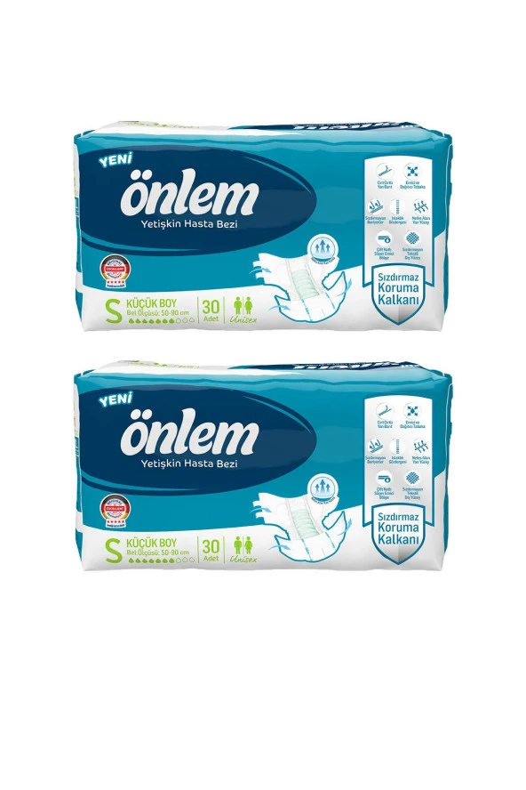 Önlem Yetişkin Hasta Bezi Küçük Boy ( Small) 30Lu X 2 Adet ürün görseli 1