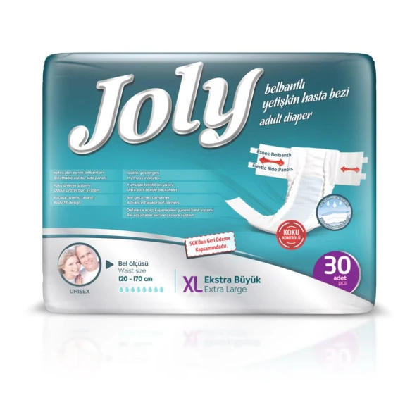 Joly Belbantlı Extra Large 30'lu Hasta Bezi ürün görseli 1