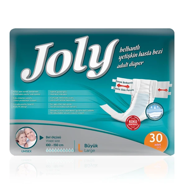 Joly Belbantlı Hasta Bezi L-Large Beden 30 Adet ürün görseli 1