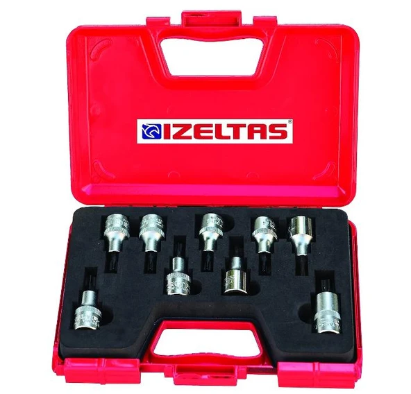 İzeltaş 1/2 Lokmalı Torx Uç Takımı(60mm,9Parça) ürün görseli 1