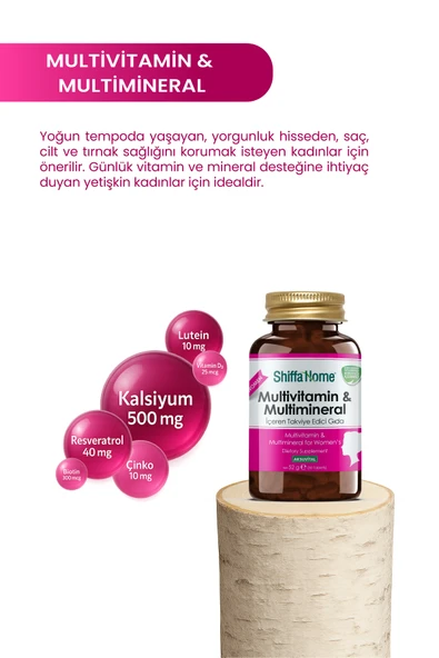 MULTİVİTAMİN & MULTİMİNERAL - KADIN - 1760 MG X 30  TABLET - Resim 6