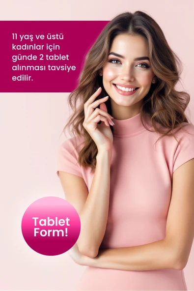 MULTİVİTAMİN & MULTİMİNERAL - KADIN - 1760 MG X 30  TABLET - Resim 5
