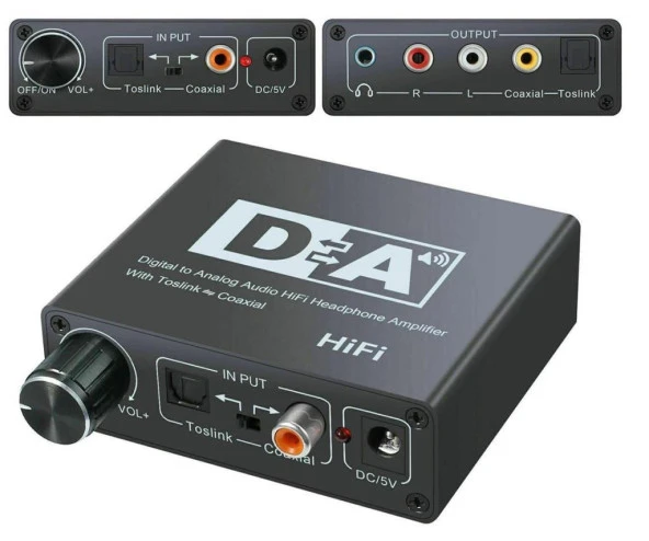 Digital To Analog Dac Çevirici Dönüştürücü Ses Optik Adaptörü ürün görseli 1