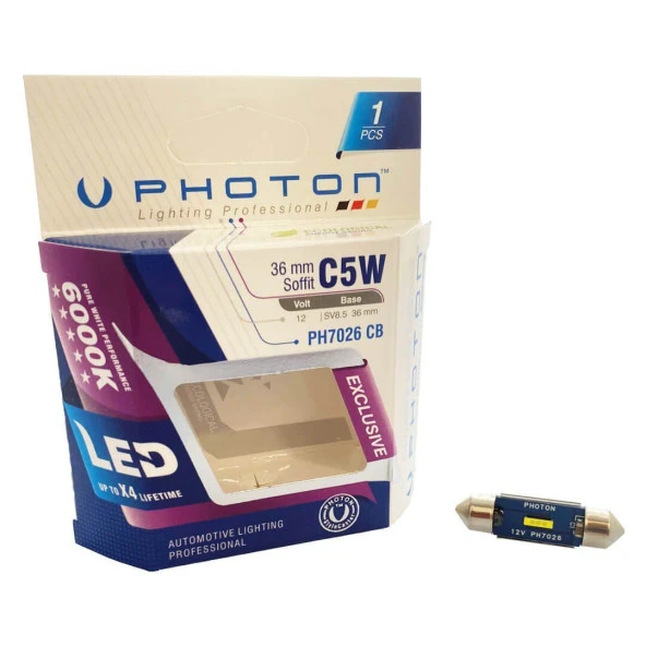 C5W 12V Uyumlu 36Mm Sofit Exclusive Serisi Can-Bus LED Ph7026 ürün görseli 1