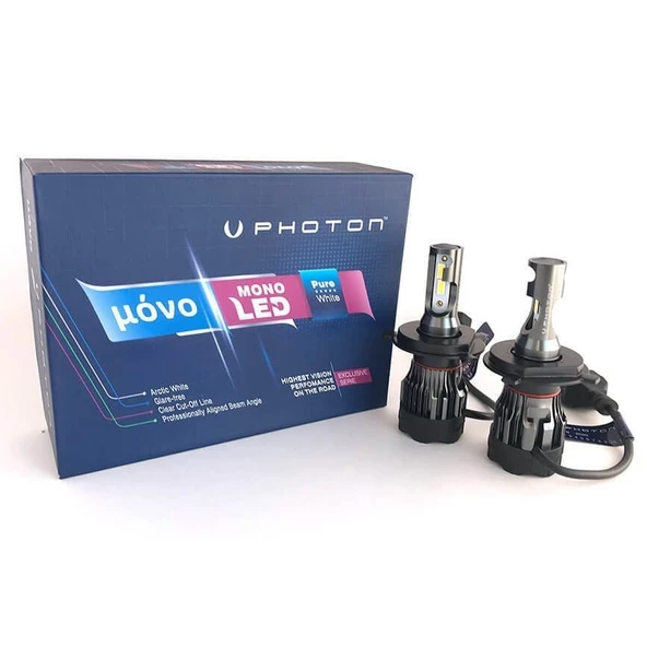 Mono H4 Uyumlu 12V LED Headlıght ürün görseli 1