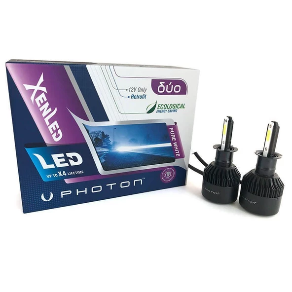Duo H3 Uyumlu 12V LED Headlıght ürün görseli 1