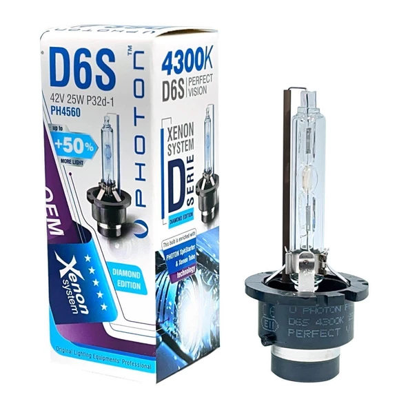 D6S 4300K Uyumlu 0,5 Fazla Işık Oem Ampul ürün görseli 1