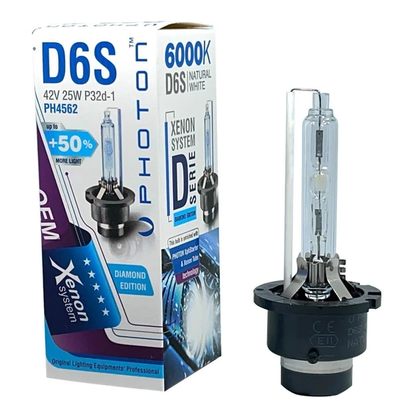 D6S 6000K Uyumlu 0,5 Fazla Işık Oem Ampul ürün görseli 1