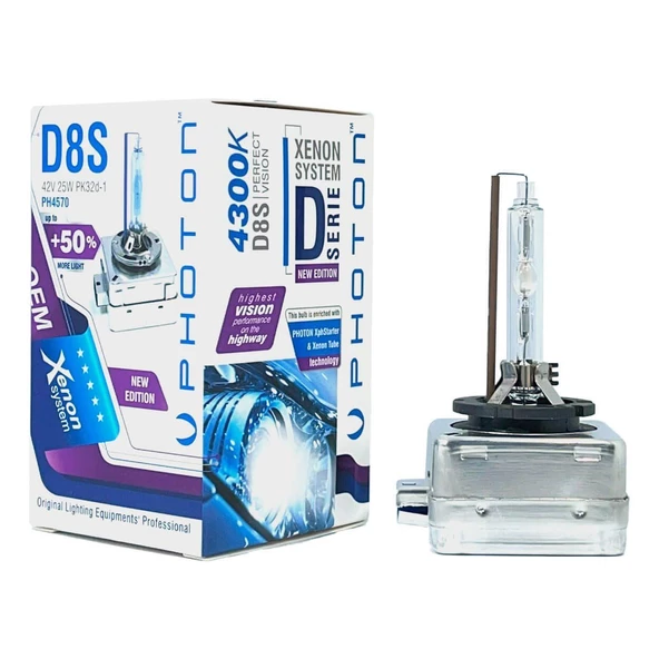 D8S 4300K Uyumlu 0,5 Fazla Işık Xenon Ampul ürün görseli 1