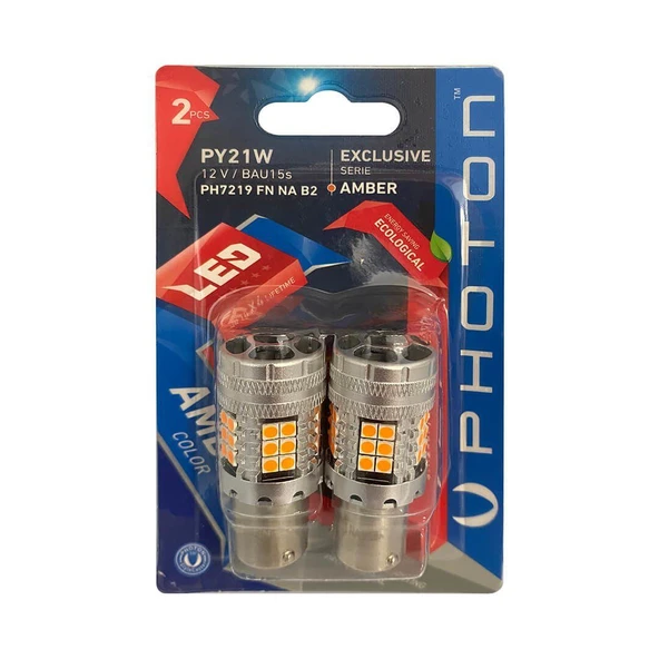 Photon P21W Uyumlu Turuncu Fanlı Blister ürün görseli 1