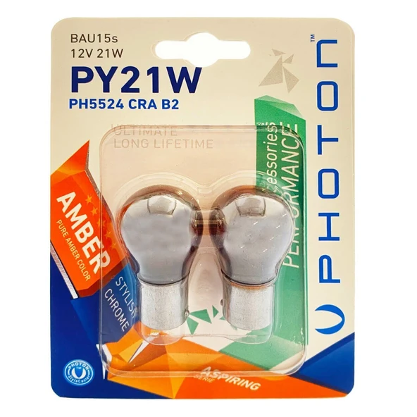 Photon P21W Uyumlu Chrome 12V 93 Turuncu Ph5524 Cra B2 ürün görseli 1