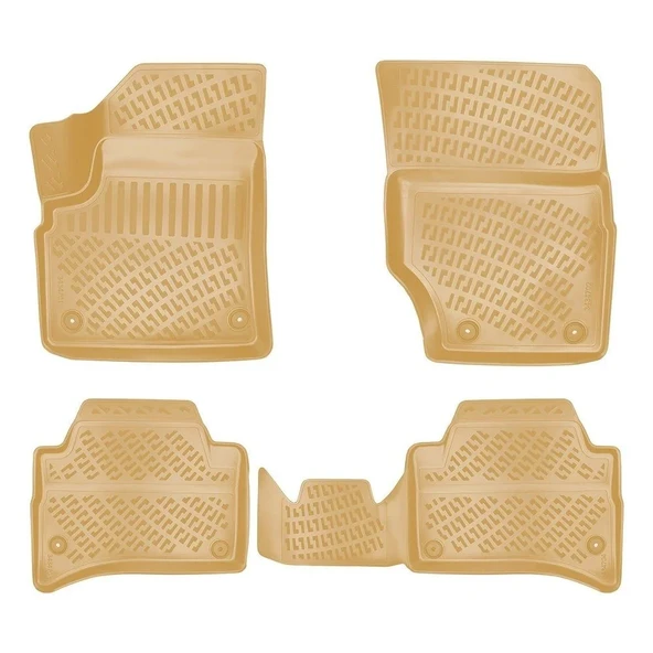 Toyota Avensis Uyumlu 2003-2009 3D Havuzlu Bej Paspas Seti ürün görseli 1