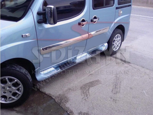Fiat Doblo Krom için Yan Kapı Çıtası 4 Parça 2006-2010 (Geniş) ürün görseli 1