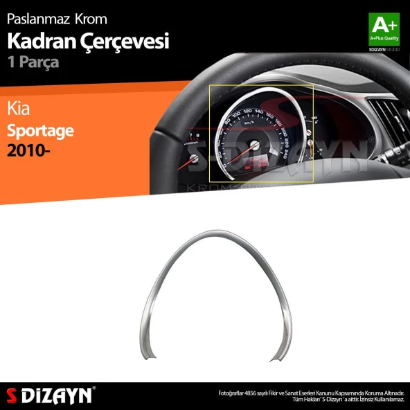 Kia Sportage Krom için Kadran Çerçevesi 2010-2014 ürün görseli 1