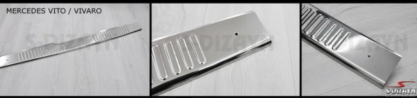Mercedes Viano W639 için Krom Arka Tampon Eşiği 2004-2014 ürün görseli 1