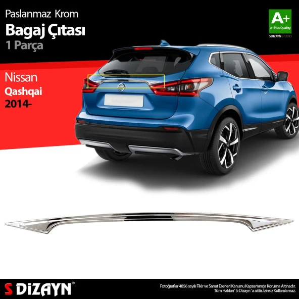 Nissan Qashqai Krom için Bagaj Çıtası 2014-2021 ürün görseli 1