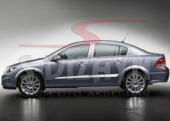 Opel Astra H için Sedan Krom Yan Kapı Çıtası 4 Parça 2008 Üzeri ürün görseli 1