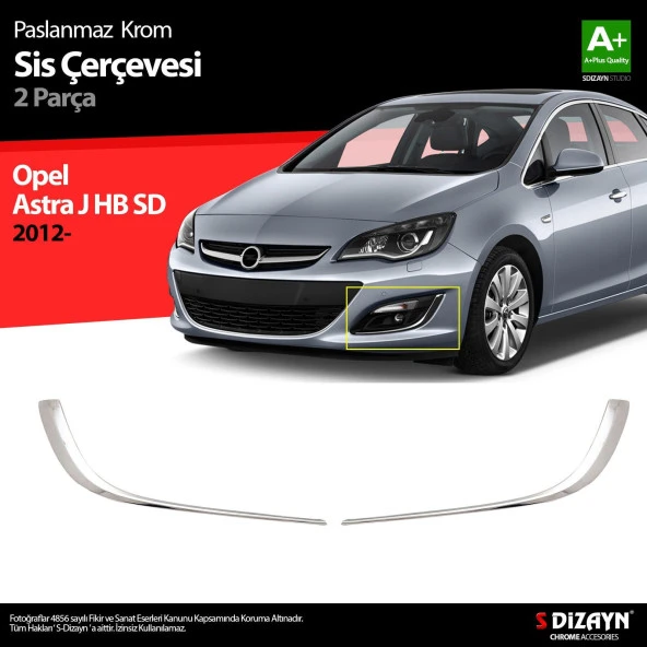 Opel Astra J için Krom Sis Farı Çerçevesi 2012 Üzeri ürün görseli 1