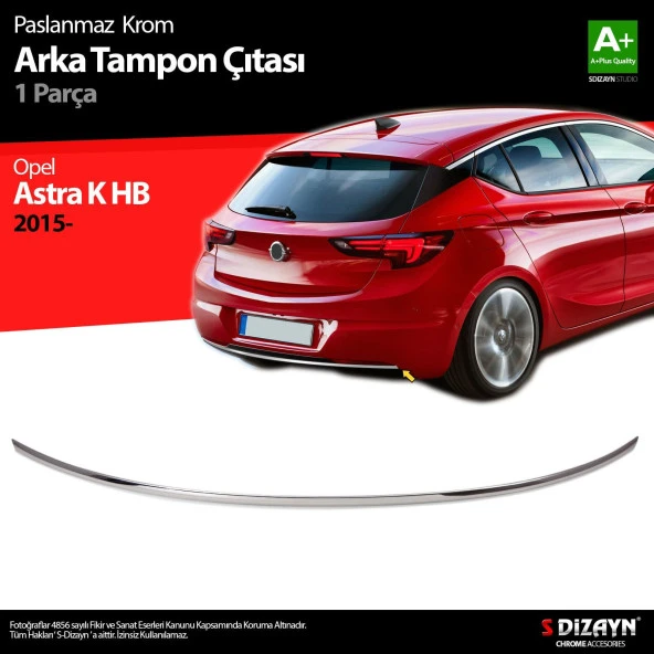 Opel Astra K için Hatchback Krom Arka Tampon Çıta 2015 Üzeri ürün görseli 1