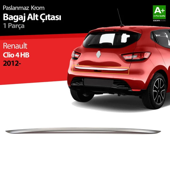 Renault Clio 4 için Hatchback Krom Bagaj Alt Çıtası 2012 Üzeri ürün görseli 1
