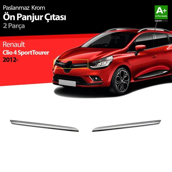 Renault Clio 4 için Sport Tourer Krom Ön Panjur 2 Parça. 2012 Üzeri ürün görseli 1