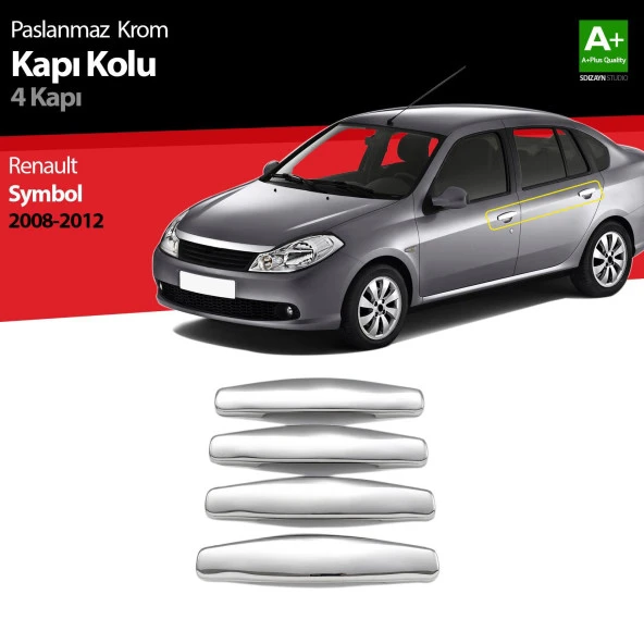 Renault Symbol 2 için Krom Kapı Kolu 4 Kapı 2008-2012 ürün görseli 1