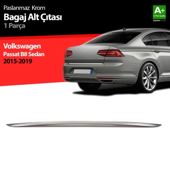 Volkswagen Passat B8 için Krom Bagaj Alt Çıtası 2015 Üzeri ürün görseli 1