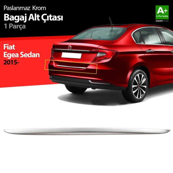 Fiat Egea Sedan için Krom Bagaj Alt Çıtası 2015 Üzeri ürün görseli 1
