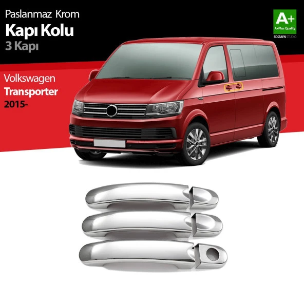 Volkswagen T6 Transporter için Krom Kapı Kolu 3 Kapı 2015 Üzeri ürün görseli 1