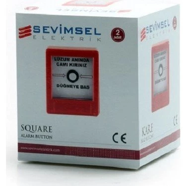 Sevimsel Kare İkaz Butonu 12-24-220V - Resim 2