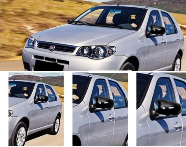 Fiat Palio 2010-2012 için Yarasa Ayna Kapağı (Parlak Siyah) ürün görseli 1
