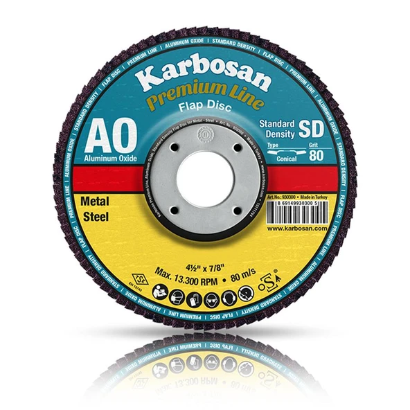 Karbosan Alüminyum Oksit Flap Disk 180 x 22.23 - 60 Kum ürün görseli 1