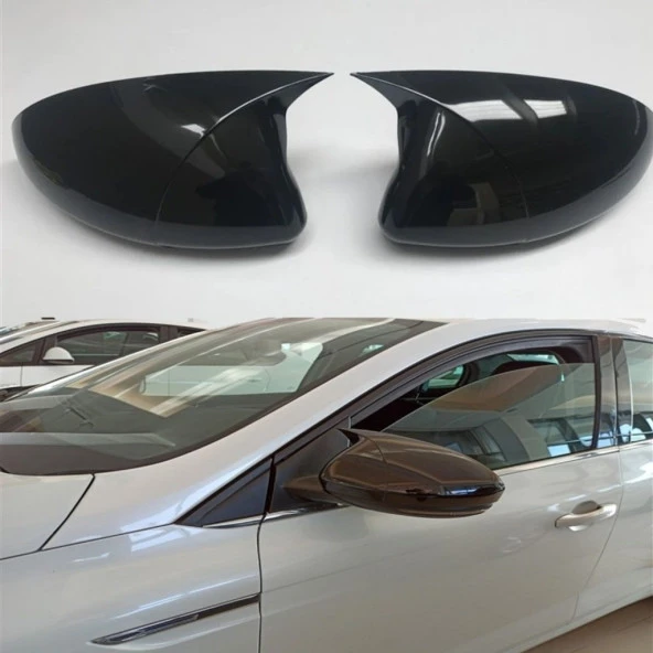 Renault Talisman 2015 için Sonrası Batman Yarasa Ayna Kapağı (Piano Black) ürün görseli 1