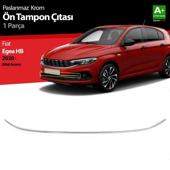 Fiat Egea Hatchback için Krom Ön Tampon Çıtası 2020 Üzeri (Mat Krom) ürün görseli 1