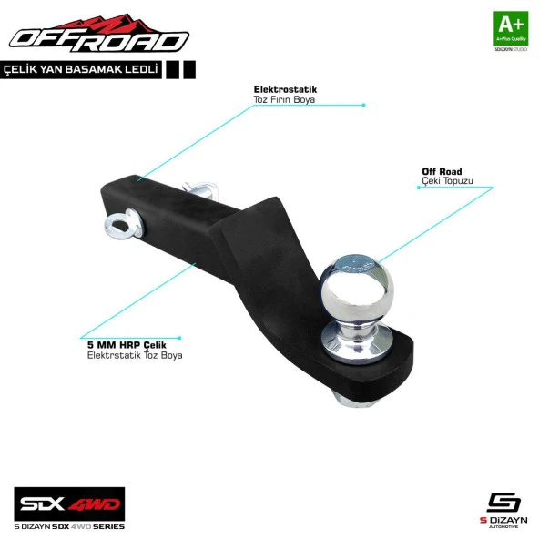 S-Dizayn Sdx 4Wd için Off Road Çeki Demiri ürün görseli 1