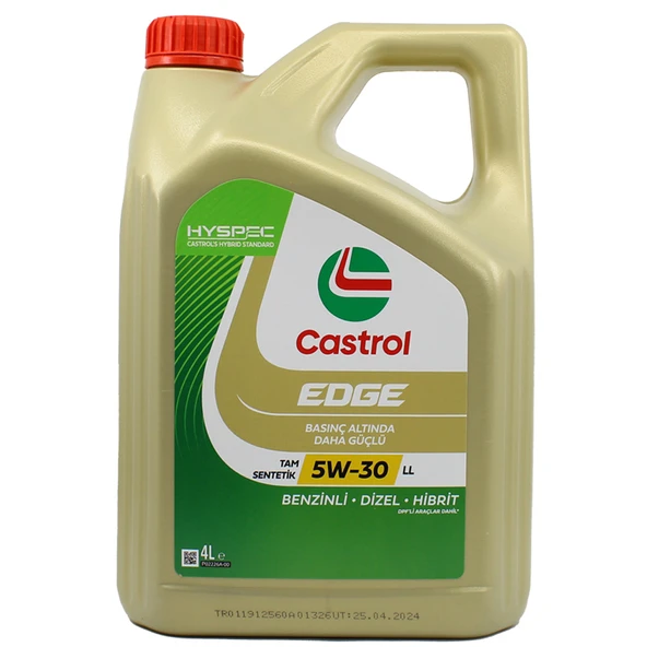 Castrol Edge Titanium 5W-30 LL 4 Lt Tam Sentetik Motor Yağı ürün görseli 1