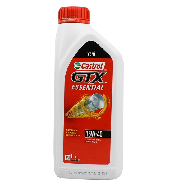 Castrol GTX Essential 15W-40 1 Lt Dizel Benzinli Motor Yağı ürün görseli 1