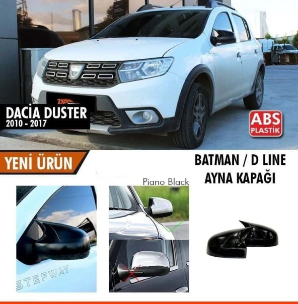 Dacia Duster 1 için Fl Batman Ayna Kapağı Piano Black / 2010-2017 ürün görseli 1