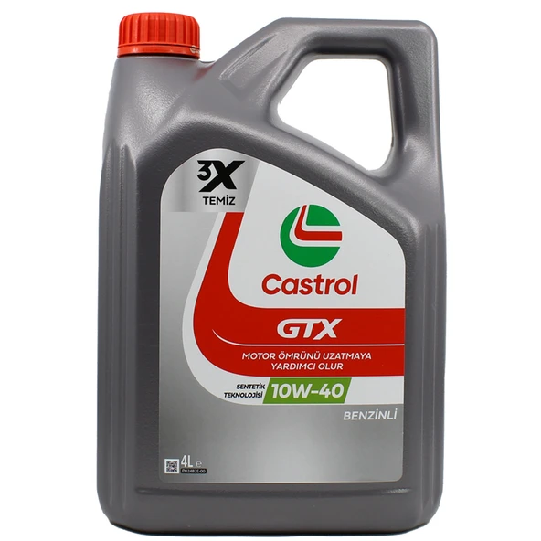 Castrol GTX 10W-40 4 Lt Sentetik Motor Yağı ürün görseli 1