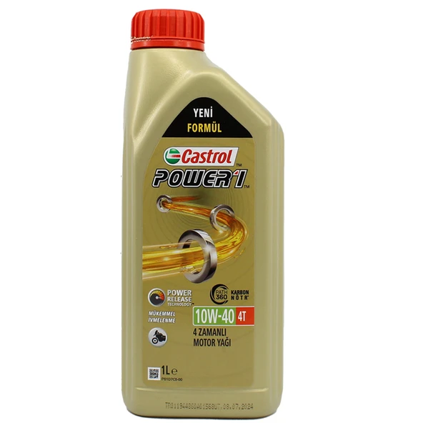 Castrol Power 1 4T 10W-40 1 Lt 4 Zamanlı Motosiklet Yağı ürün görseli 1
