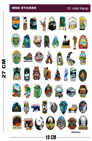 Kamp Sticker Seti ürün görseli 1