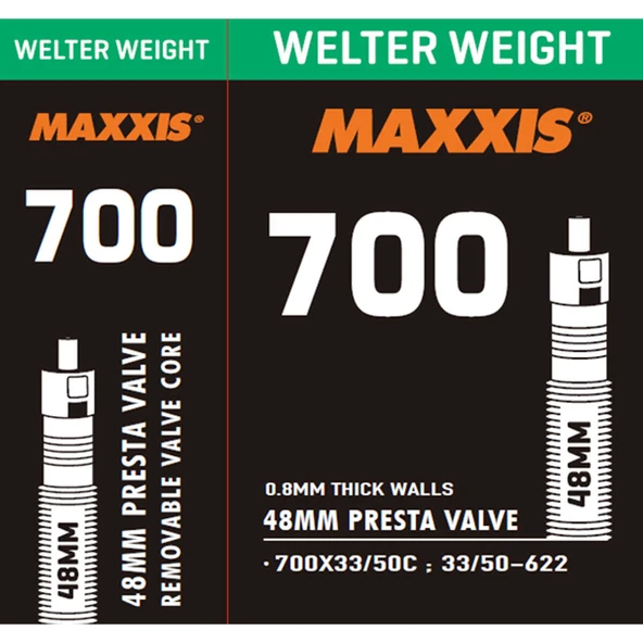 MAXXIS WELTER WEIGHT 700X3350C PRESTA 48MM İÇ LASTİK ürün görseli 1