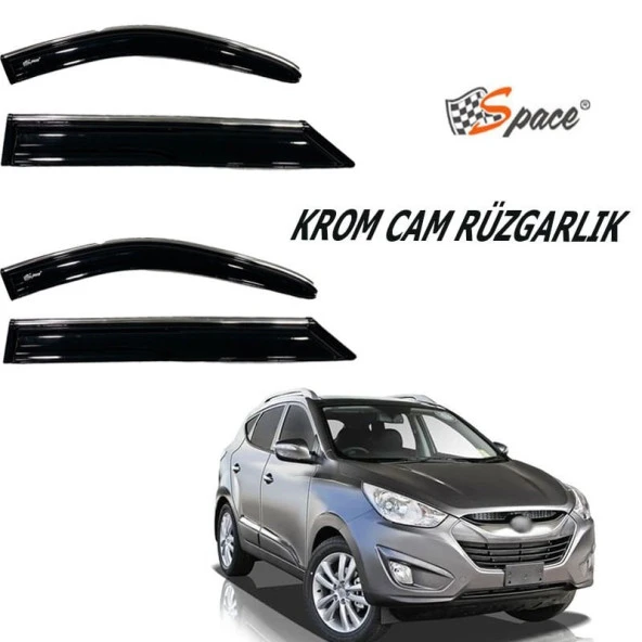 Krom Cam Rüzgarlığı Hyundai Ix35 2010-2017için / Caru412 ürün görseli 1