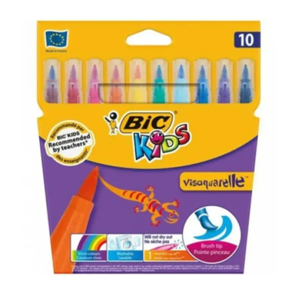 Bic Visaquarelle Fırça Uçlu Keçeli Kalem 10Lu ürün görseli 1